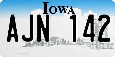 IA license plate AJN142
