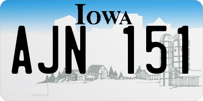 IA license plate AJN151
