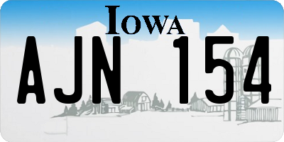 IA license plate AJN154