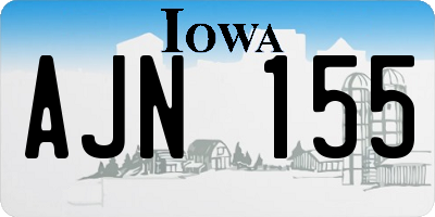 IA license plate AJN155