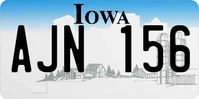 IA license plate AJN156