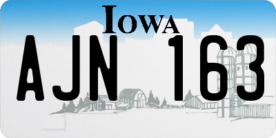 IA license plate AJN163