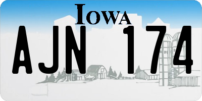 IA license plate AJN174