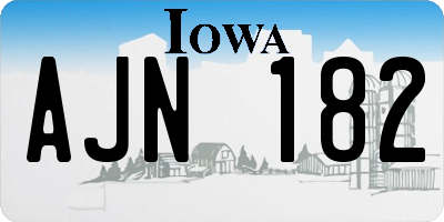 IA license plate AJN182