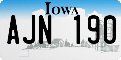 IA license plate AJN190