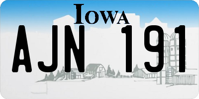 IA license plate AJN191