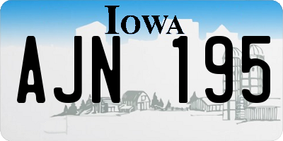 IA license plate AJN195