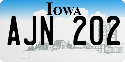 IA license plate AJN202