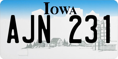 IA license plate AJN231