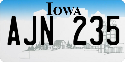IA license plate AJN235