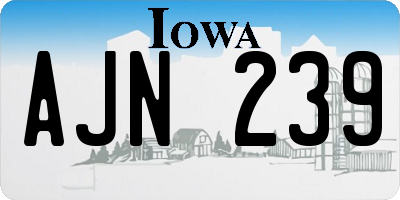 IA license plate AJN239