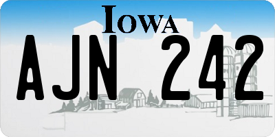 IA license plate AJN242