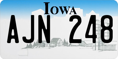 IA license plate AJN248