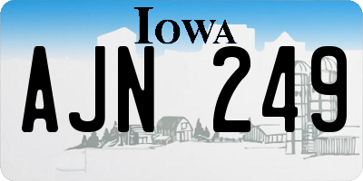 IA license plate AJN249