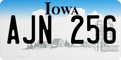 IA license plate AJN256