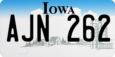 IA license plate AJN262