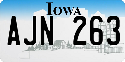 IA license plate AJN263