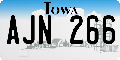 IA license plate AJN266