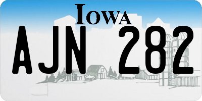 IA license plate AJN282