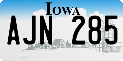 IA license plate AJN285