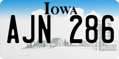 IA license plate AJN286