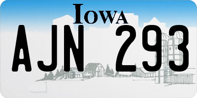 IA license plate AJN293