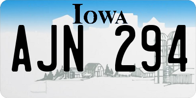 IA license plate AJN294