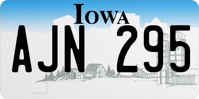 IA license plate AJN295