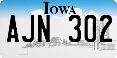 IA license plate AJN302