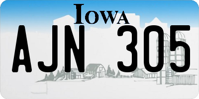 IA license plate AJN305