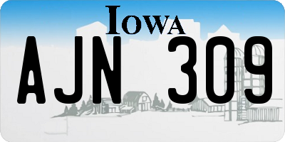 IA license plate AJN309