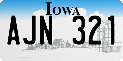 IA license plate AJN321