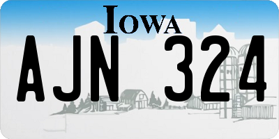 IA license plate AJN324