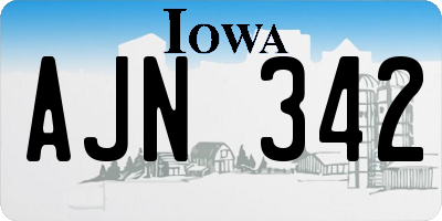 IA license plate AJN342