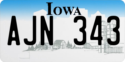 IA license plate AJN343