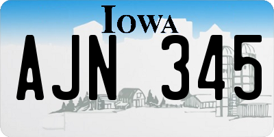 IA license plate AJN345