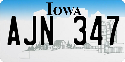 IA license plate AJN347