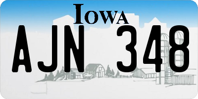 IA license plate AJN348