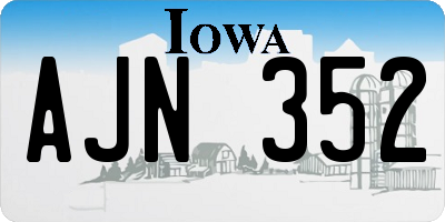 IA license plate AJN352