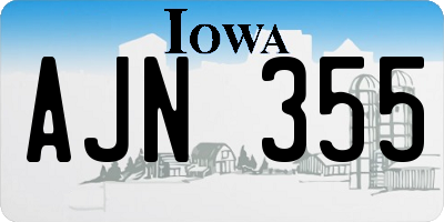 IA license plate AJN355