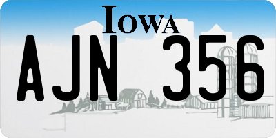 IA license plate AJN356
