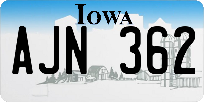 IA license plate AJN362