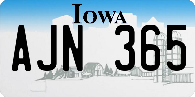 IA license plate AJN365