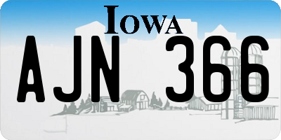 IA license plate AJN366