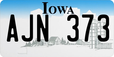 IA license plate AJN373