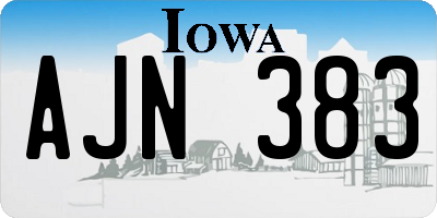 IA license plate AJN383