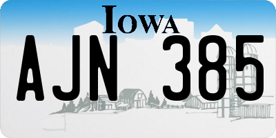 IA license plate AJN385