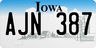 IA license plate AJN387