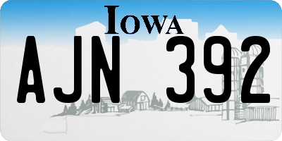 IA license plate AJN392