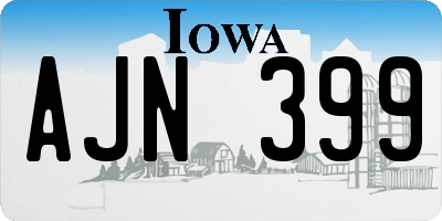 IA license plate AJN399